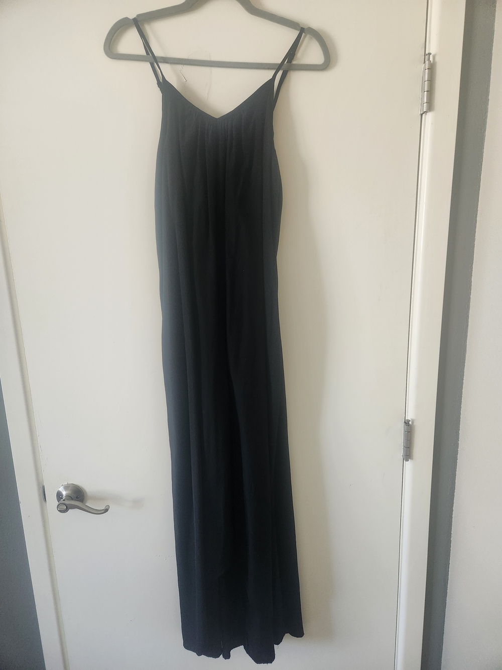 Flowy High-Low Maxi Dress  minimalist sexy back XS